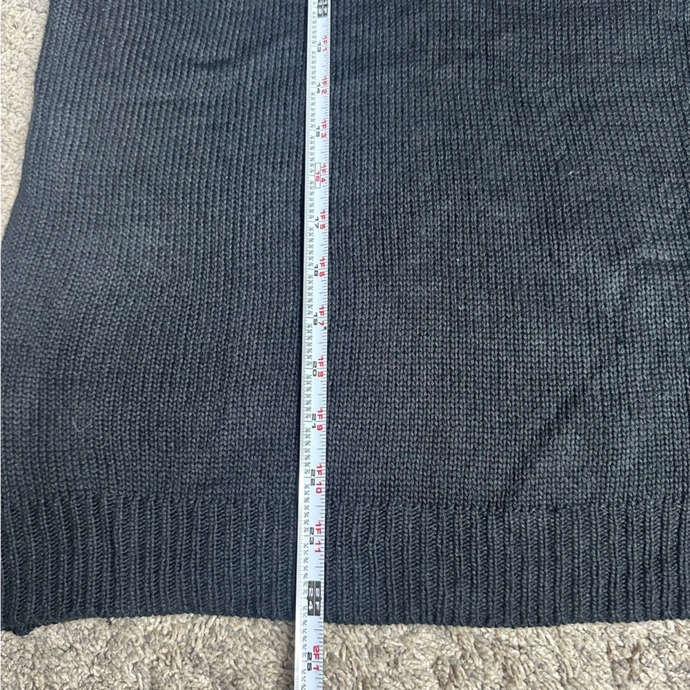 by Anthropologie short sleeve sweater Medium black pointelle crochet lightweight - Picture 5 of 9